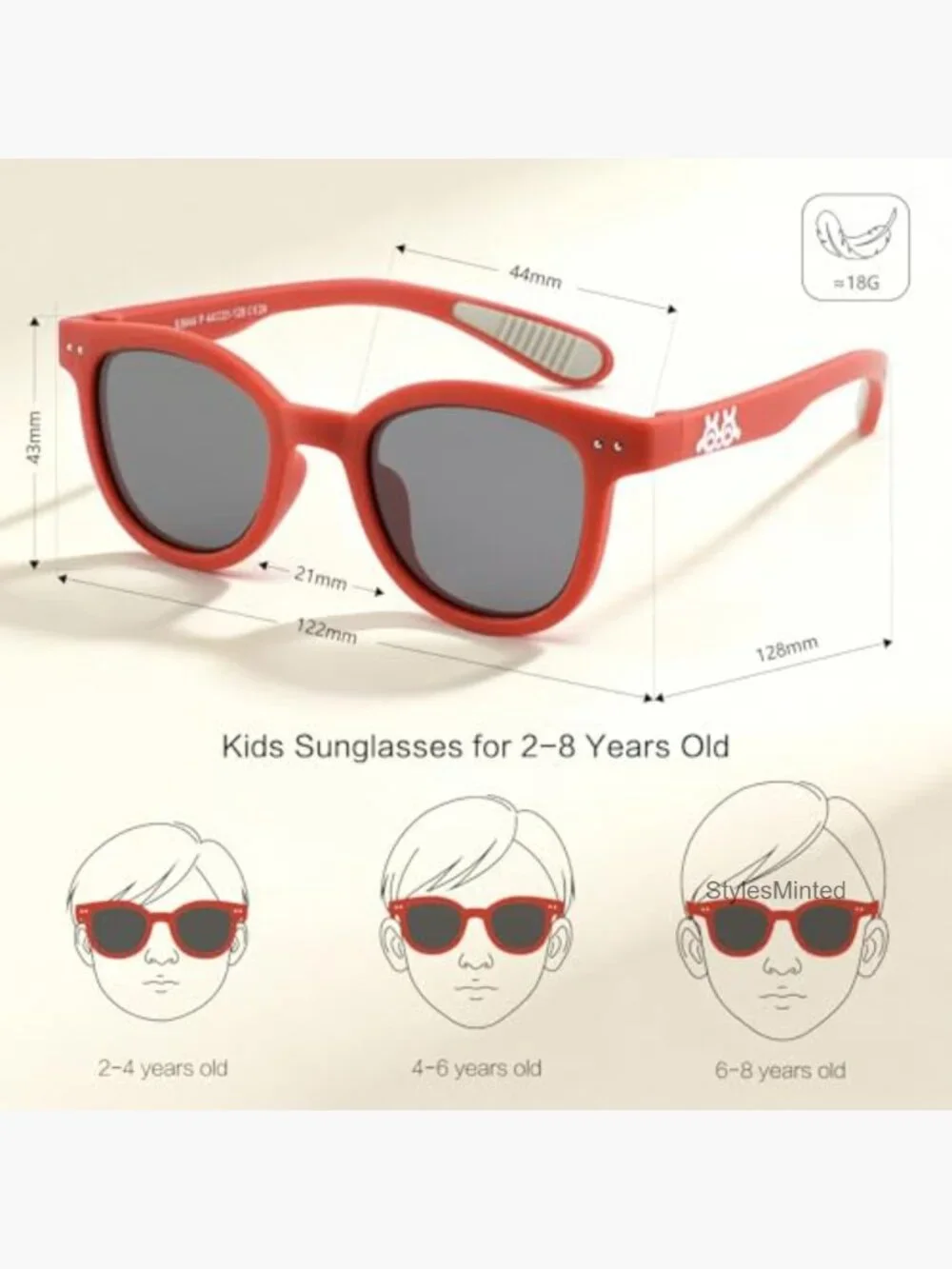 Kids Polarized Sunglasses UV Protection Toddler Shades for Boys Girls Age 2-8